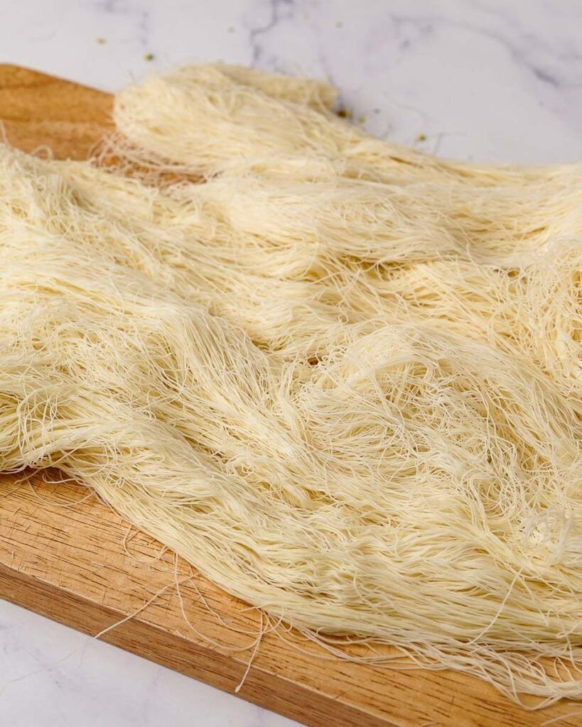 Fresh kunafa kataifi strands