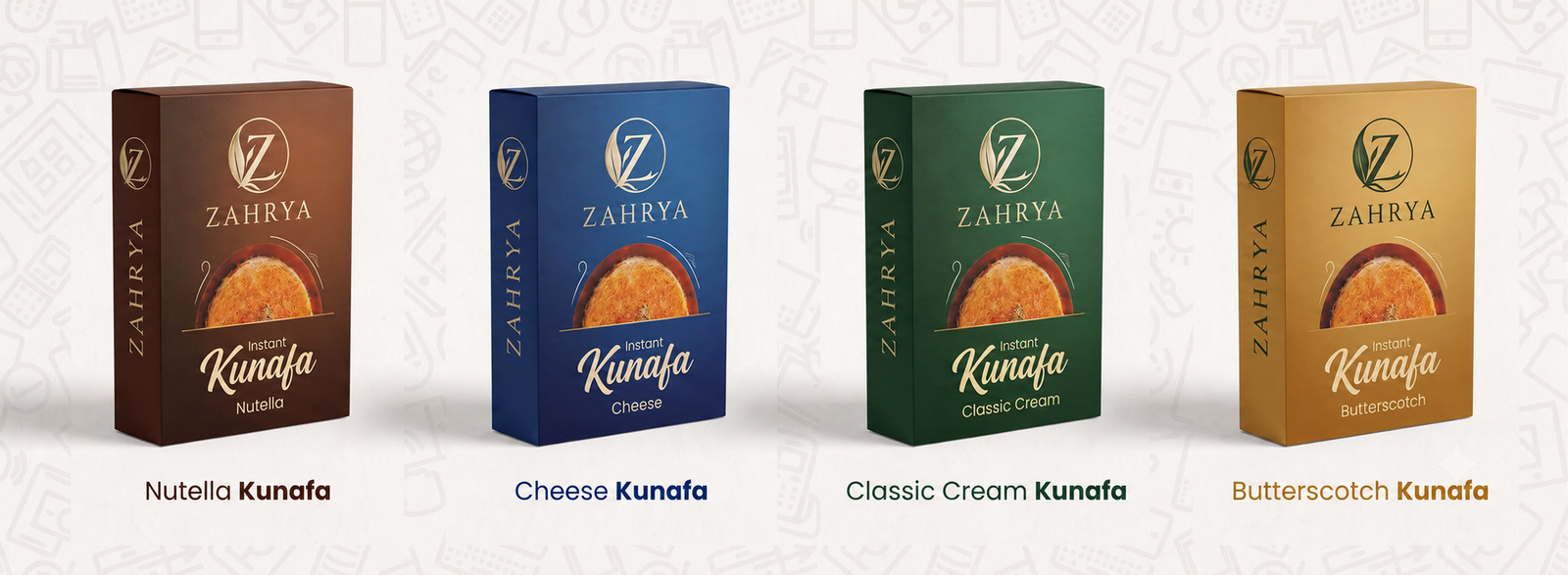 Zahrya frozen kunafa varieties